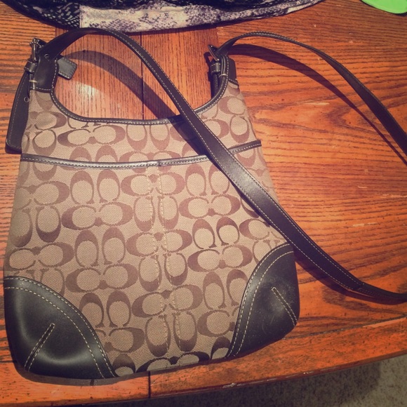 Coach Brown Logo Crossbody Bag