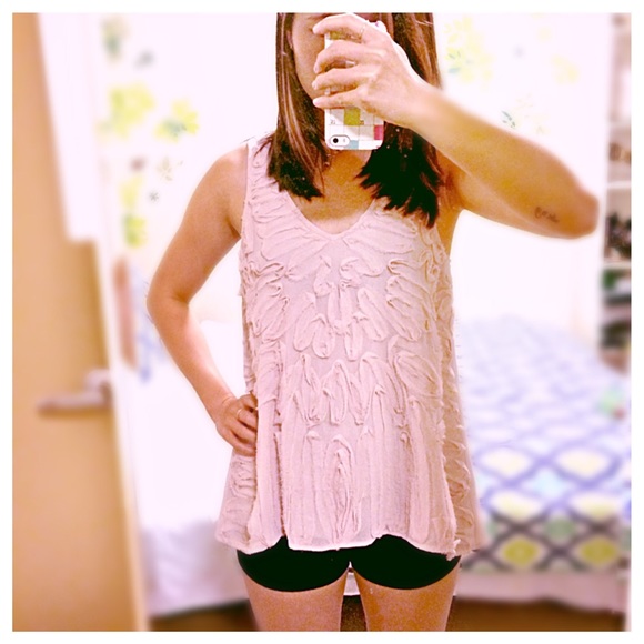 Blush pink ruffle design tank top from Nordstrom