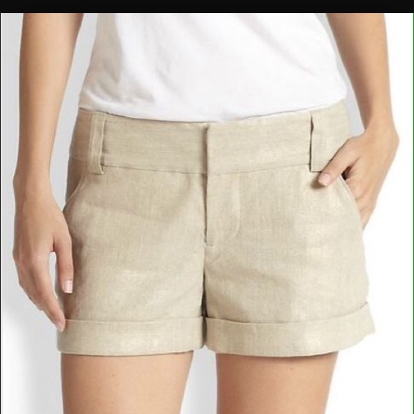 Alice + Olivia Gold Shorts