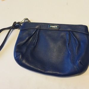 Authentic COACH leather wristlet
