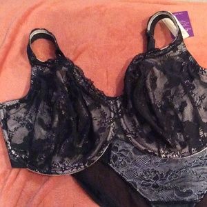 44h cacique black lace bra