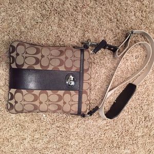 Brown coach cross body