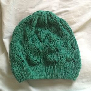 Green knit beanie