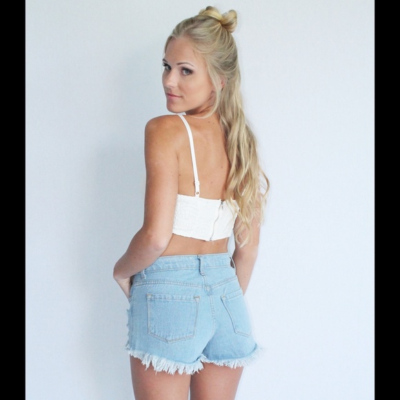 Denim cutoff shorts - Picture 4 of 4