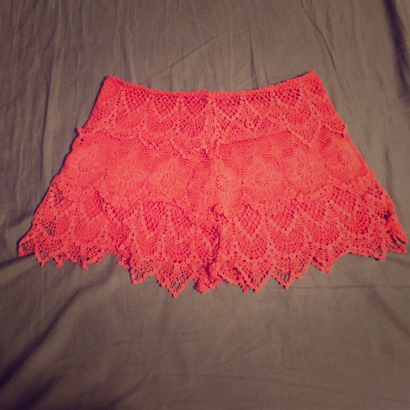 Pink crochet skirt
