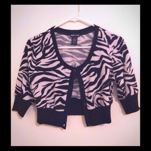 Zebra print half cardigan!