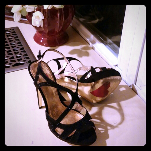 Luichiny Spring Blue stiletto sandals in Black