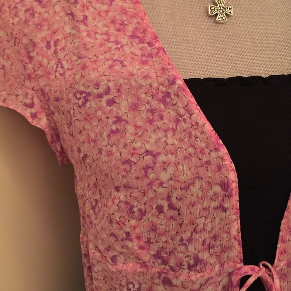 Ann Taylor Silk cover cardigan top short sleeves - Picture 2 of 4