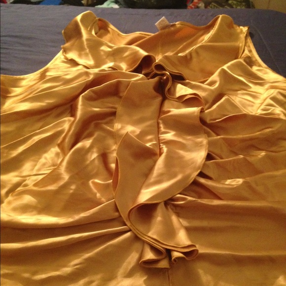 Gold ruffle shirt