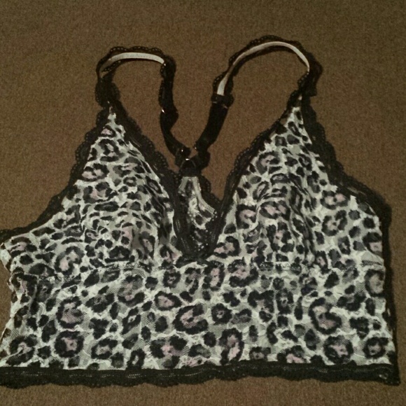 Vs lace racer back bralette
