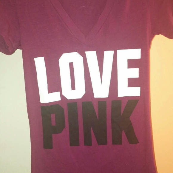 LOVE pink v neck
