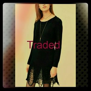 Unif Loose String mini sweater Dress