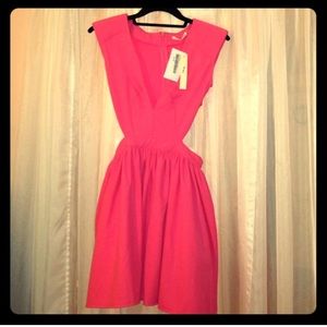 ✨NWT Deep V neck dress with side cutouts