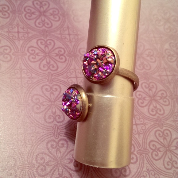 Double drusy ring