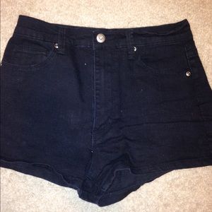 Black high waisted shorts