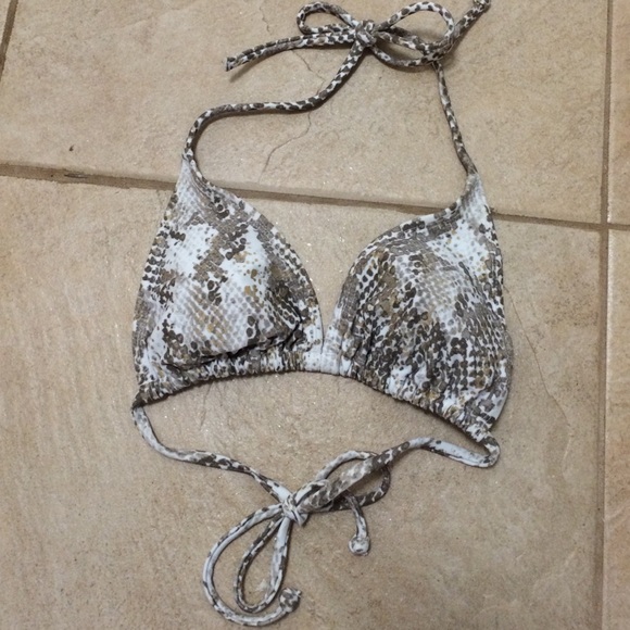 💟Snake print bikini top sz. S