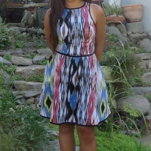 Fire Los Angeles high neckline skater dress