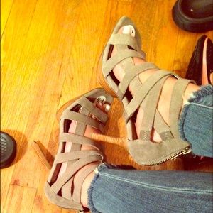 Brand New square toe BCBG scrappy heels.