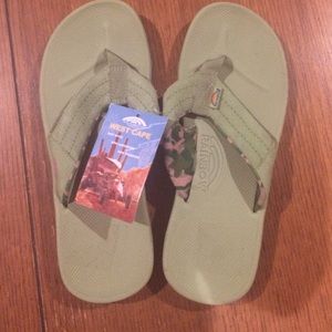 West Camo Green Rainbow Sandals