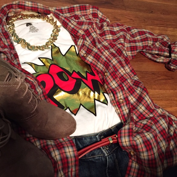 POW! Comic Graphic Tee White Short Sleeve