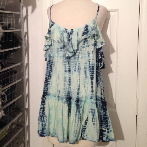 NWOT Free People medium tie dye Racerback tank - Picture 3 of 4