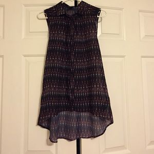 Tribal printed sleeveless shirt