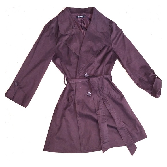 Brown coat :: double breasted :: tie-belt