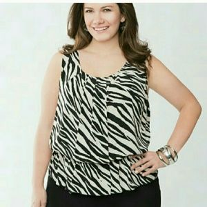 Zebra print peplum