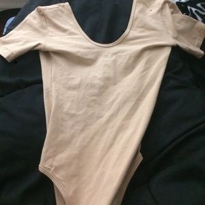 Cotton spandex jersey unitard dance t (nude)