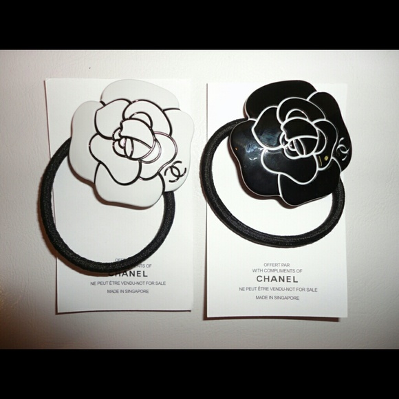 Chanel Accessories Camellia Hair Tie Set Poshmark