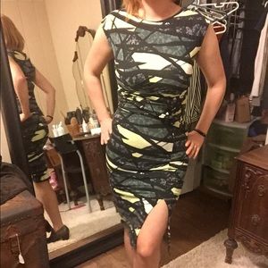 French Connection Shadow Dance Knit Jersey Dress