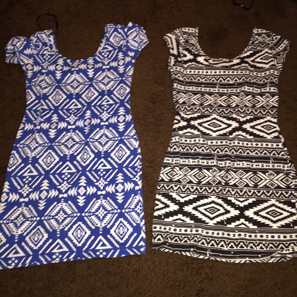BLUE tribal dress