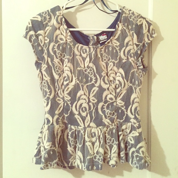 Hello kitty peplum top