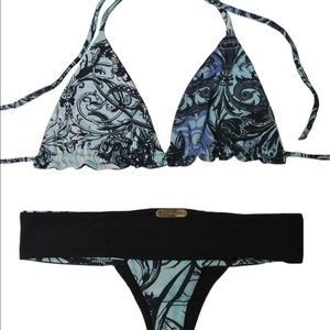 San Lorenzo reversible thong belt and triangle top