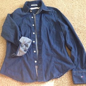 Jean button up