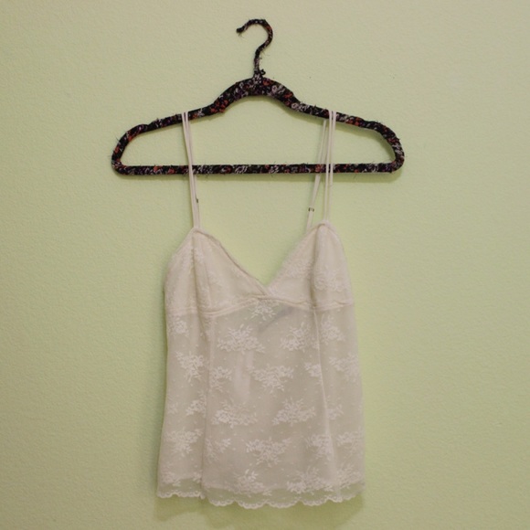 Zara white lace camisole
