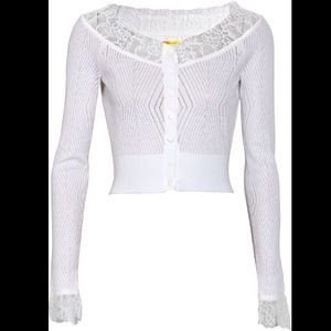 NWOT Catherine Malandrino Pointelle Cardigan