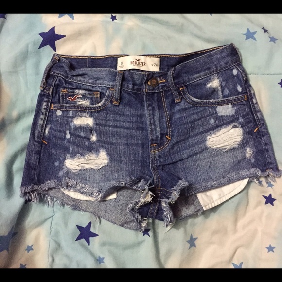 Distressed High Waisted Hollister Shorts