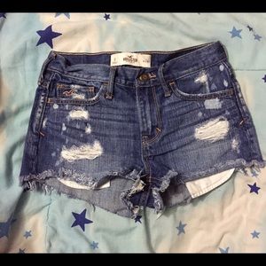 Distressed High Waisted Hollister Shorts
