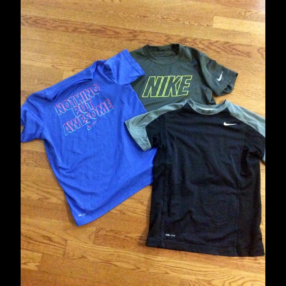 Three youth boys dri-fit nike shirt
