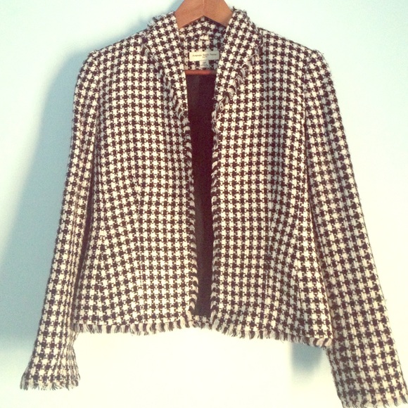 Black and White Checkered Jacket Blazer