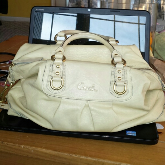 Coach Large Ashley in Cream Satchel