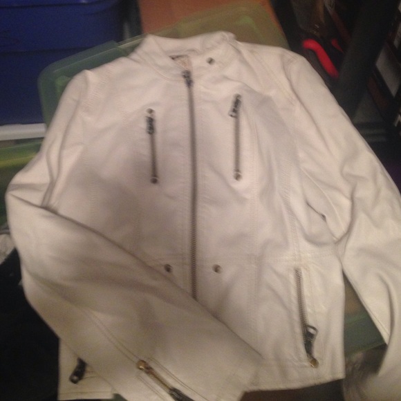 White leather jacket