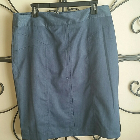 Worthington Navy Denim Skirt