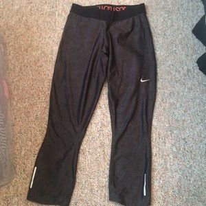 Grey & Black nike knee jogging pants