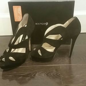 Black suede Boutique 9 heels