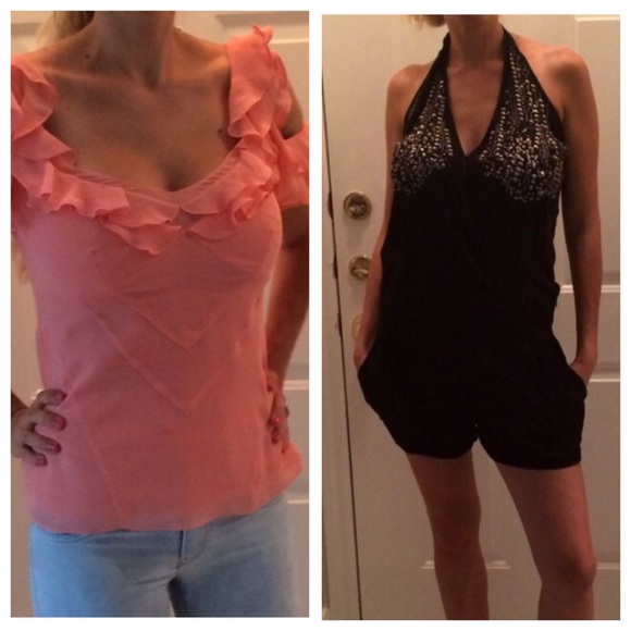 Karen Millen Top + Black Romper