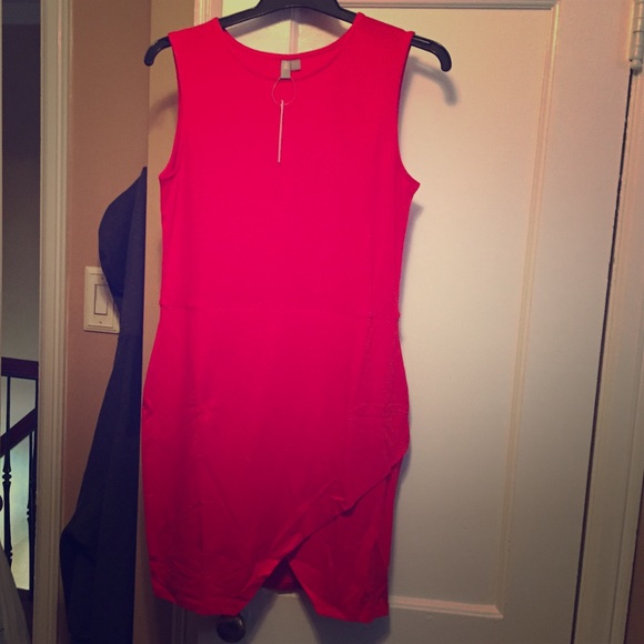 Asos petite asymmetric sleeveless body on dress