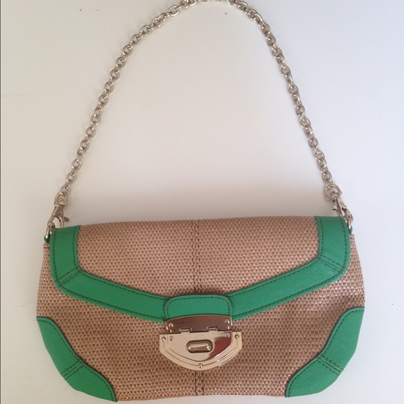 Green Weave Like Small Clutch/Purse