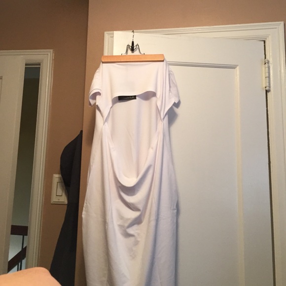 ASOS bardot BodyConscious Dress with Cut Out Back